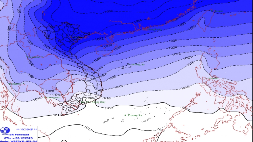 Thời tiết hôm nay 23/12: Không khí lạnh tăng cường, miền Bắc rét buốt, có nơi dưới 2 độ C