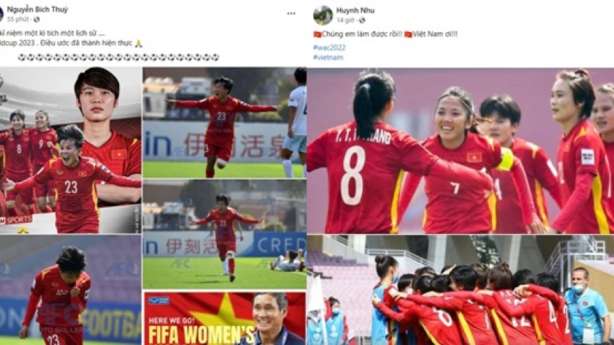 Dàn cầu thủ ĐT nữ Việt Nam bùng nổ cảm xúc khi giấc mơ World Cup thành sự thật