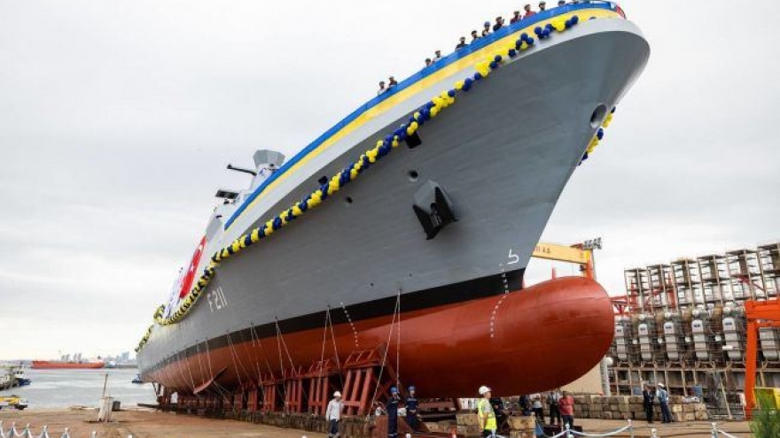 Hạ thủy tàu hộ vệ tên lửa Thổ Nhĩ Kỳ sản xuất cho Ukraine