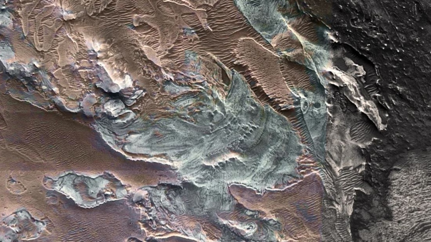 Phát hiện dấu vết sông băng trên sao Hỏa