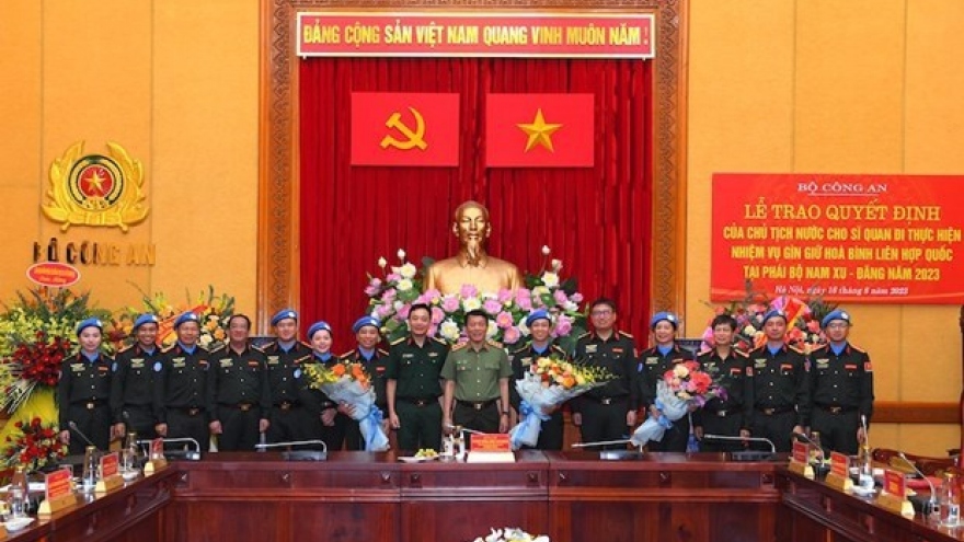 More Vietnamese police officers dispatched to UN peacekeeping mission