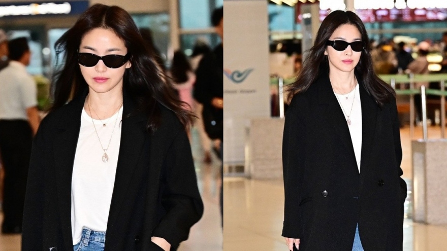 Song Hye-kyo biến sân bay thành sàn diễn thời trang