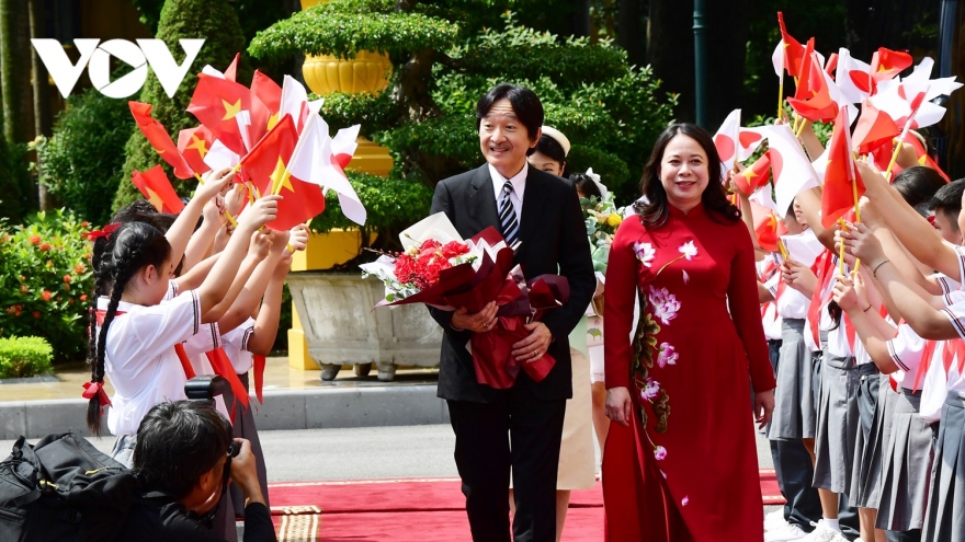 Phó Chủ tịch nước Võ Thị Ánh Xuân chủ trì lễ đón Hoàng Thái tử Nhật Bản