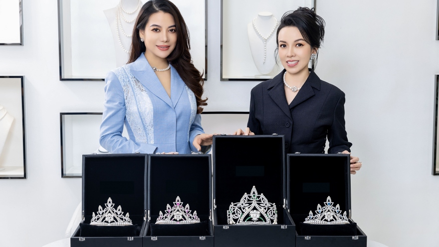 Cận cảnh 4 vương miện dành cho Miss Earth Vietnam 2023
