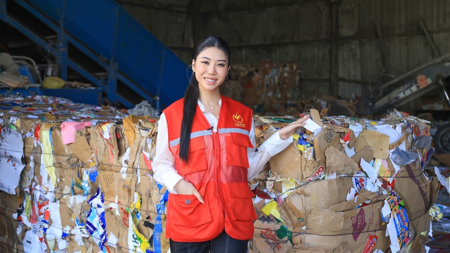Hoa hậu Lan Anh lan tỏa thông điệp “sống xanh” đến Miss Earth