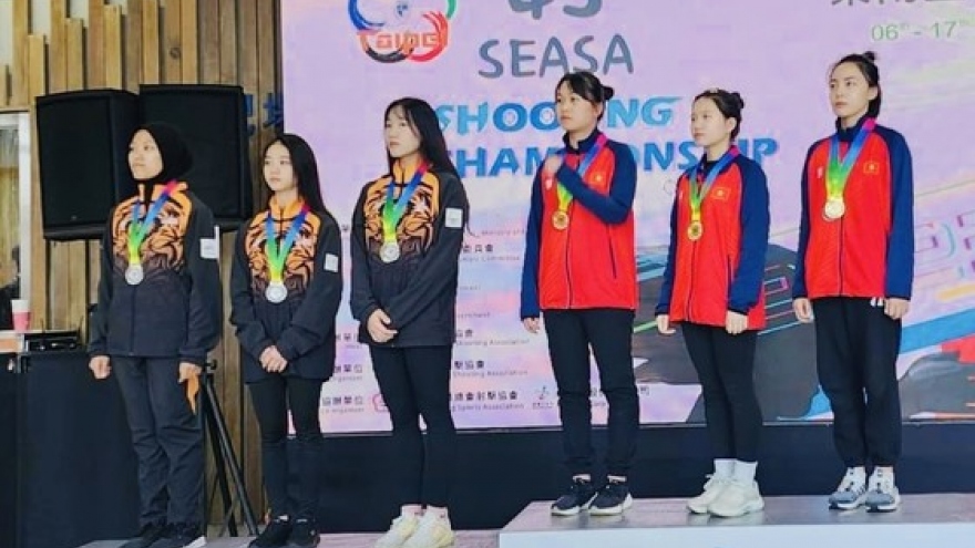 Vietnam finish second at SEA shooting championships