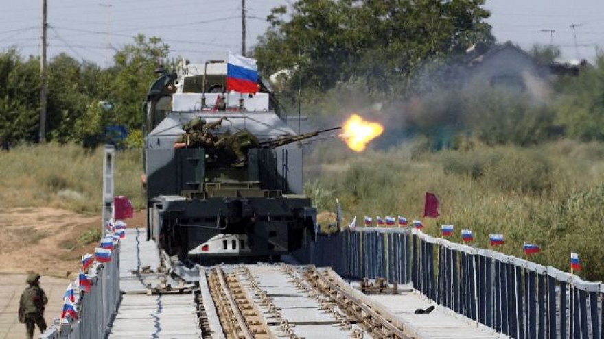 Hé lộ "pháo đài bọc thép" di động Nga sử dụng trong xung đột với Ukraine