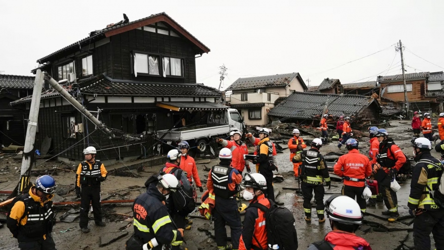 Số người thiệt mạng do động đất ở Nhật Bản tăng lên 78