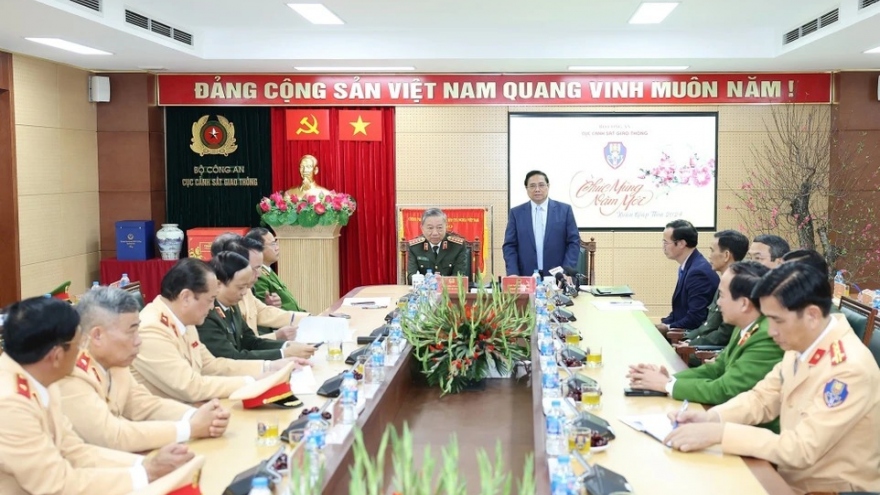 Thủ tướng Phạm Minh Chính thăm và chúc tết lực lượng Cảnh sát giao thông, Bộ Công an