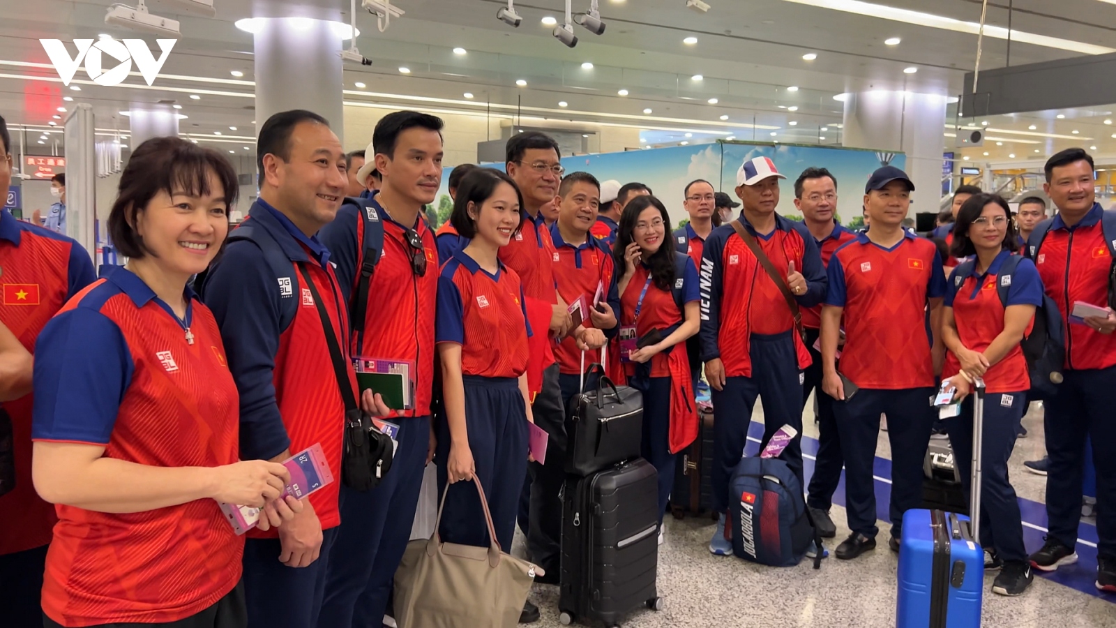 Đoàn thể thao Việt Nam có mặt tại Trung Quốc, sẵn sàng tranh tài ở ASIAD 19