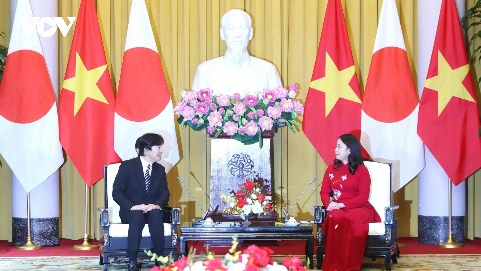 Phó Chủ tịch nước Võ Thị Ánh Xuân hội kiến Hoàng Thái tử và Công nương Nhật Bản
