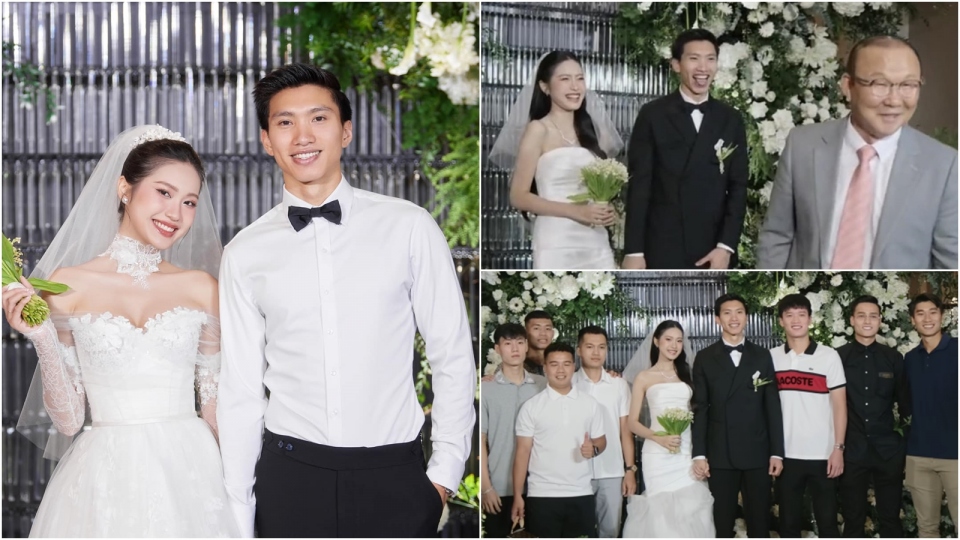 Thầy Park và dàn sao ĐT Việt Nam nô nức dự đám cưới Đoàn Văn Hậu