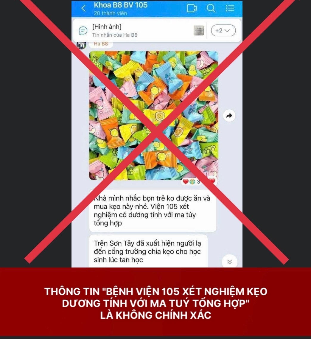 thong tin benh vien 105 xet nghiem keo duong tinh voi ma tuy khong chinh xac hinh anh 1