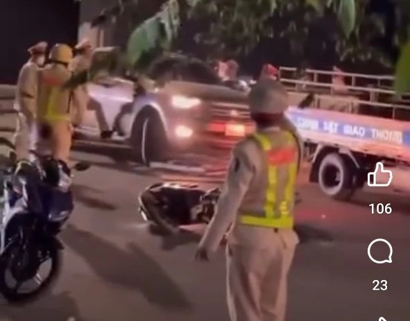 loi khai ban dau cua tai xe dam xe chuyen dung cua csgt o bac giang hinh anh 2