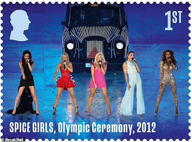 spice girls tro thanh nhom nhac nu dau tien xuat hien tren bo tem royal mail hinh anh 3