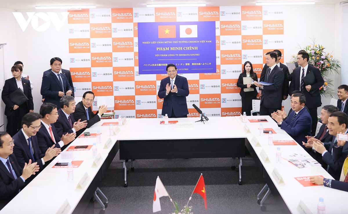 thủ tướng phạm minh chính thăm công ty shibata gousei tại nhật bản hình ảnh 2 thu tuong pham minh chinh tham cong ty shibata gousei tai nhat ban hinh anh 2